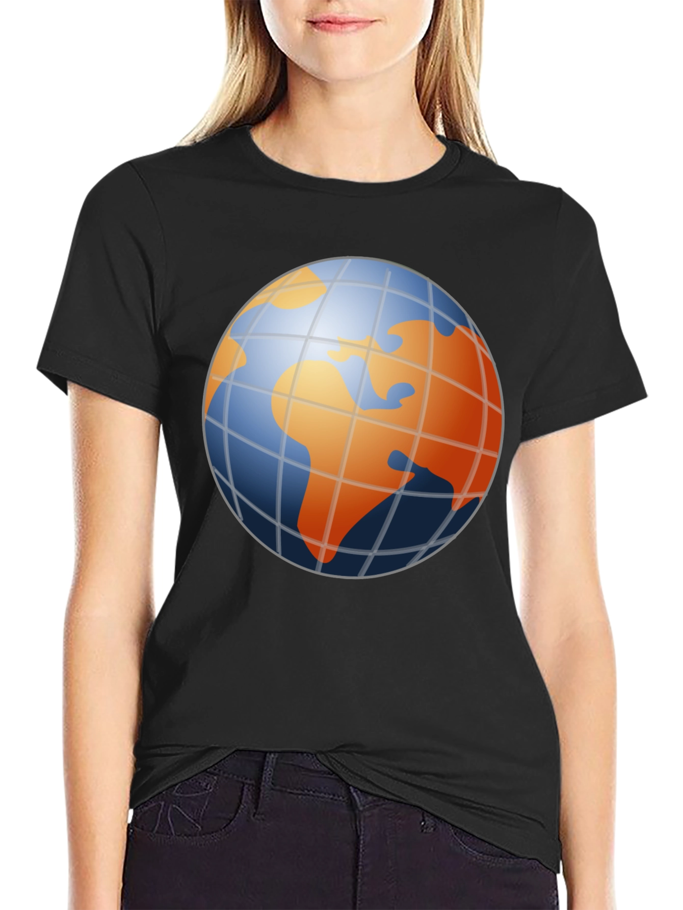 Globe Graphic Mens Black T-Shirt