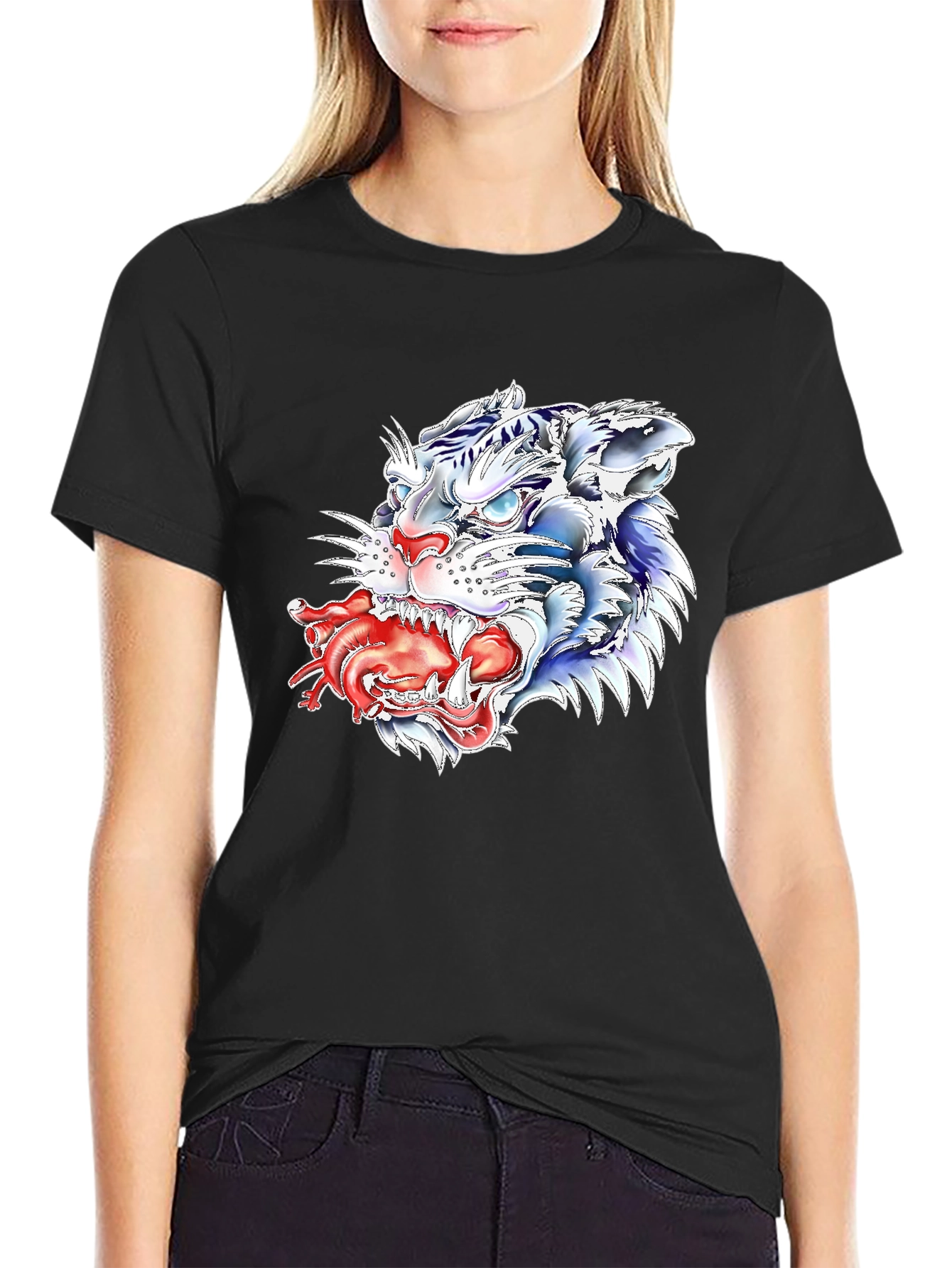 Tiger Heart Graphic Print Tee