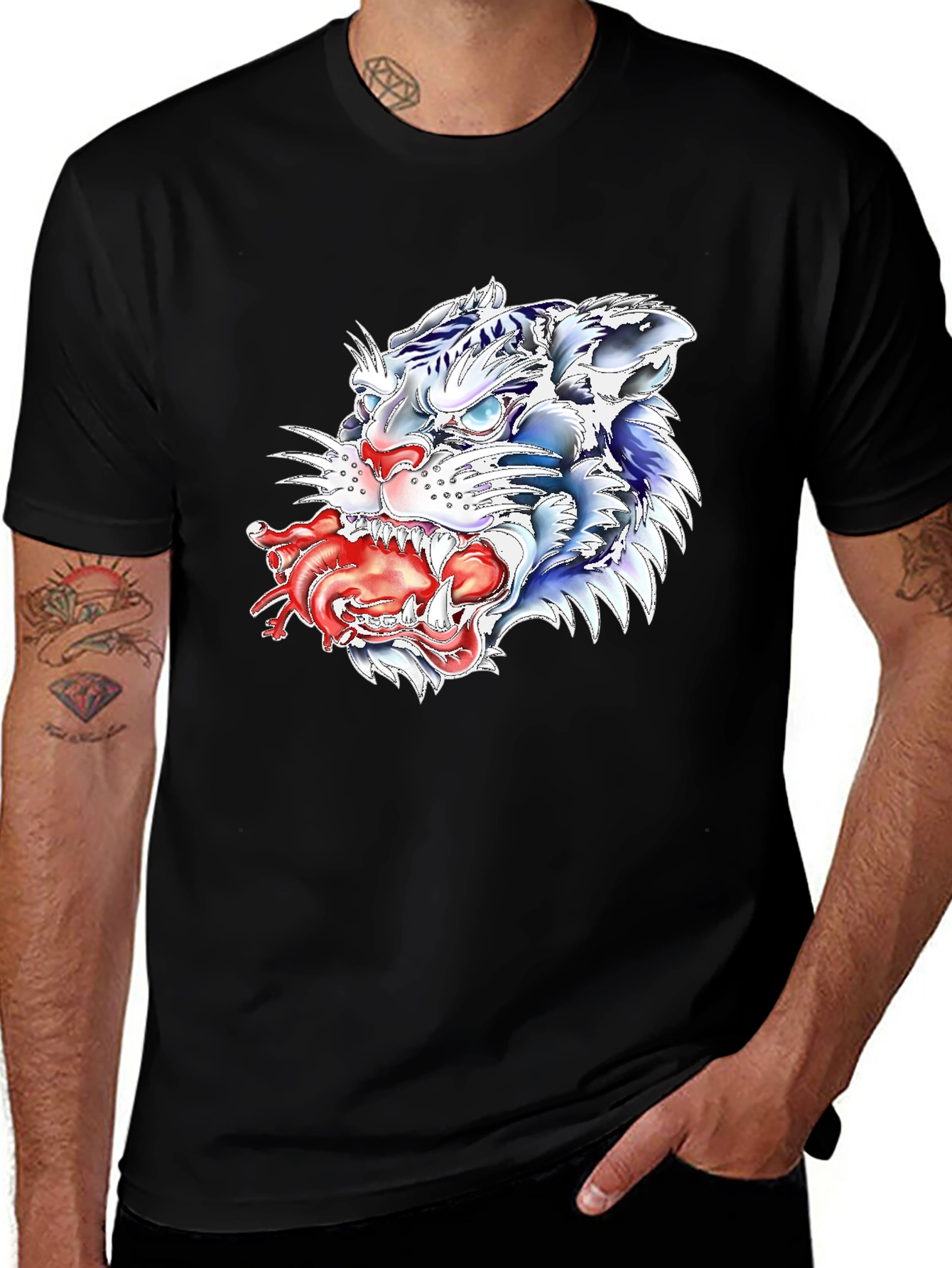 Tiger Heart Graphic Print Tee