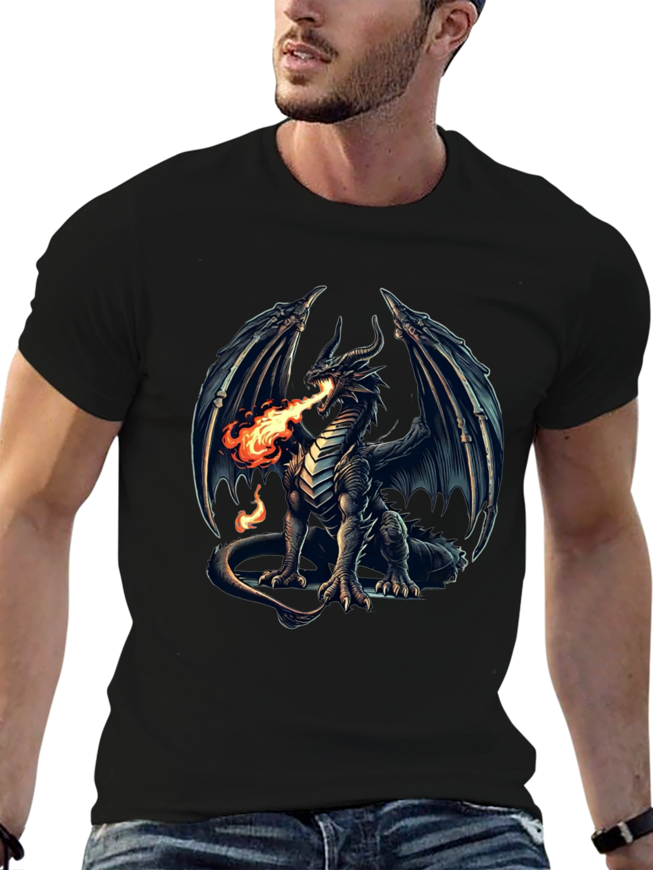 Dragon Fire T-Shirt - Fantasy Graphic Tee
