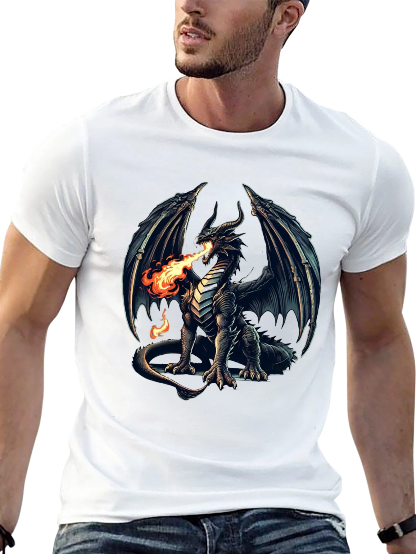 Dragon Fire T-Shirt - Fantasy Graphic Tee