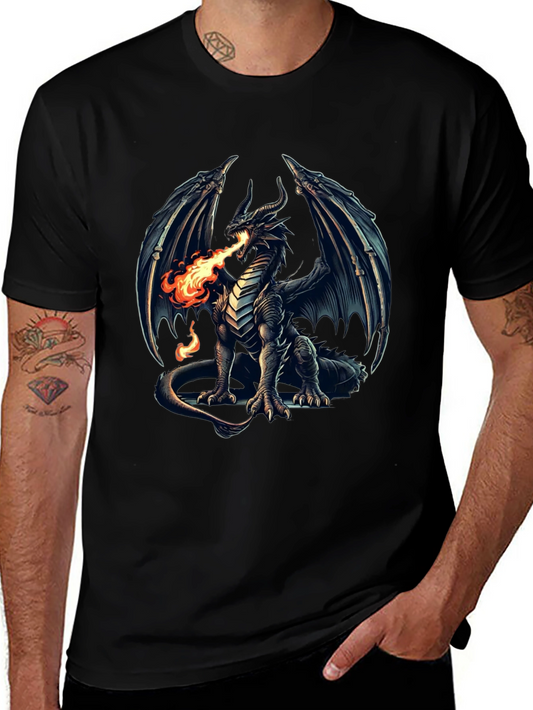 Dragon Fire T-Shirt - Fantasy Graphic Tee