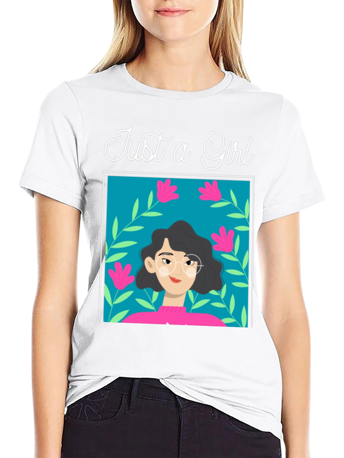 Just a Girl Graphic Tee - Stylish Cotton T-Shirt