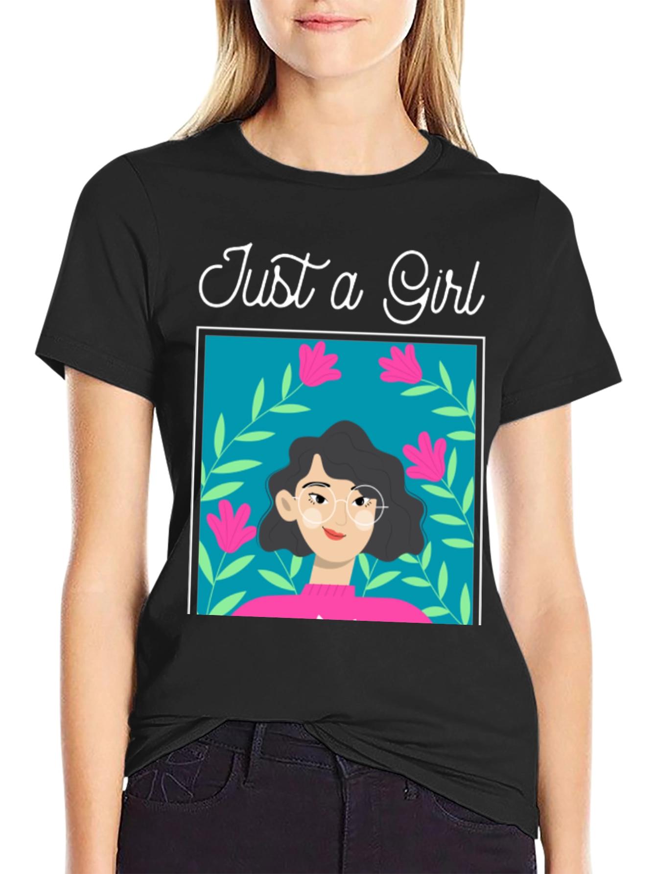 Just a Girl Graphic Tee - Stylish Cotton T-Shirt