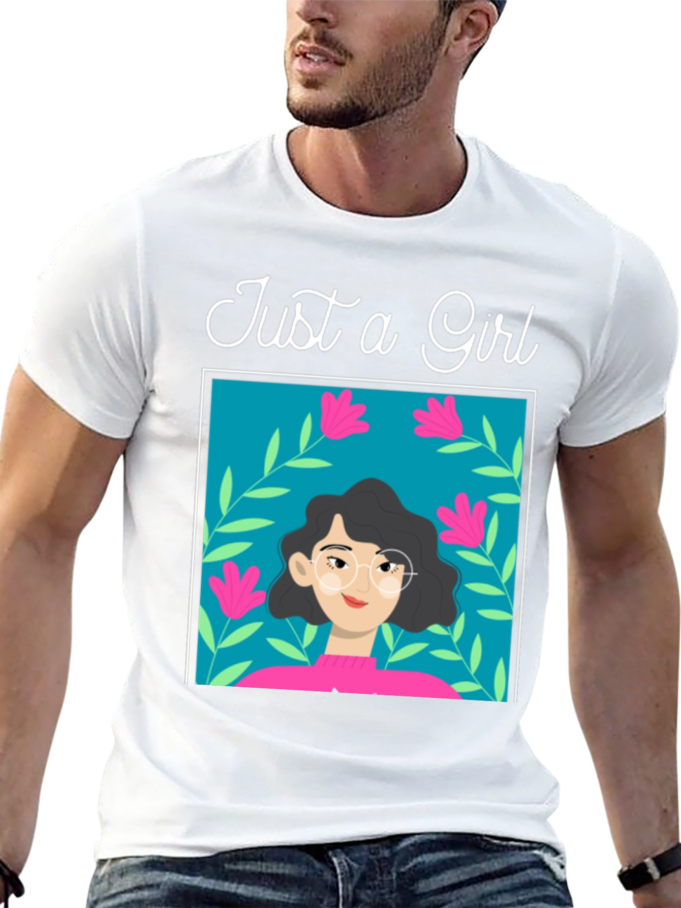 Just a Girl Graphic Tee - Stylish Cotton T-Shirt