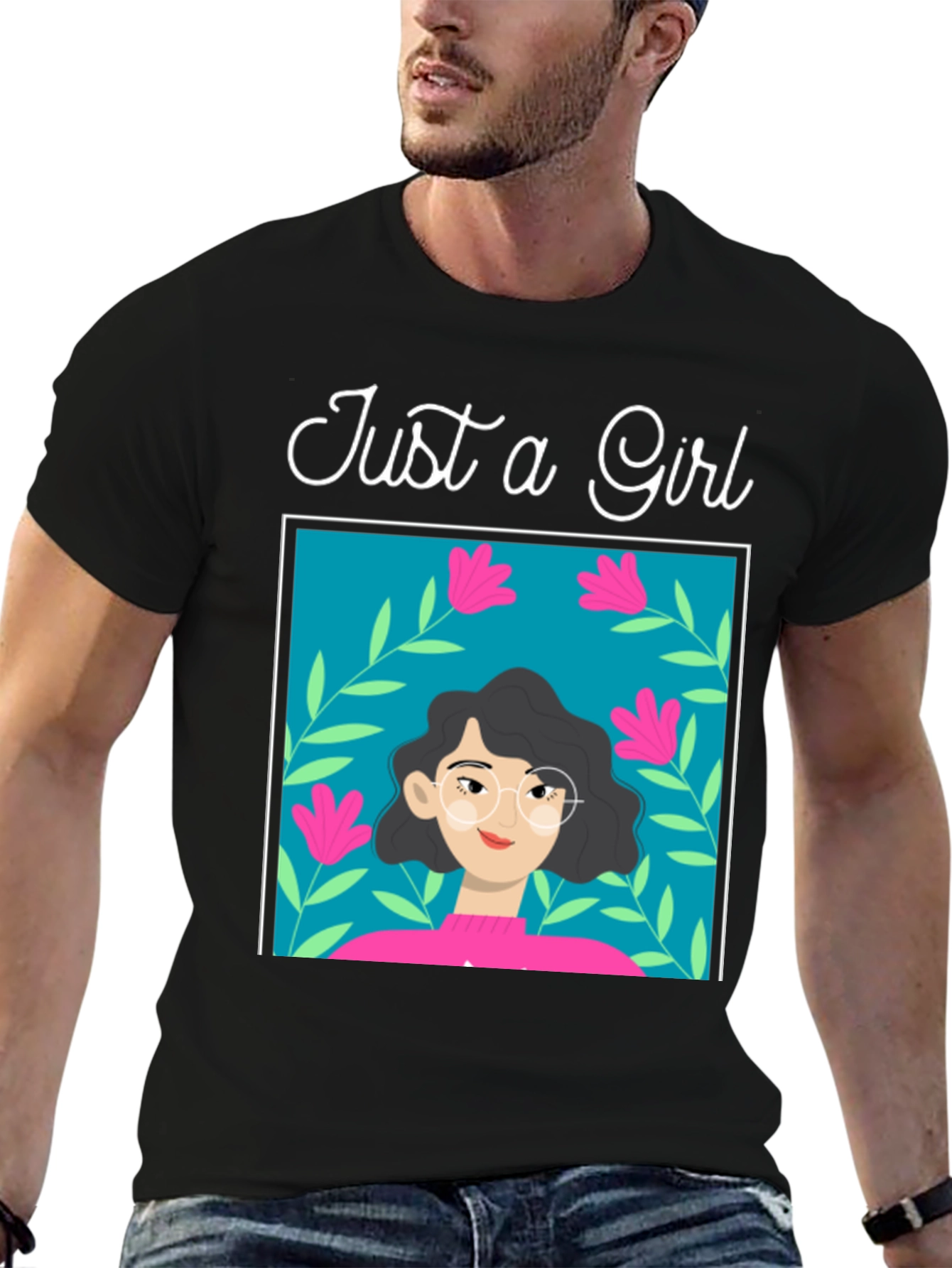 Just a Girl Graphic Tee - Stylish Cotton T-Shirt