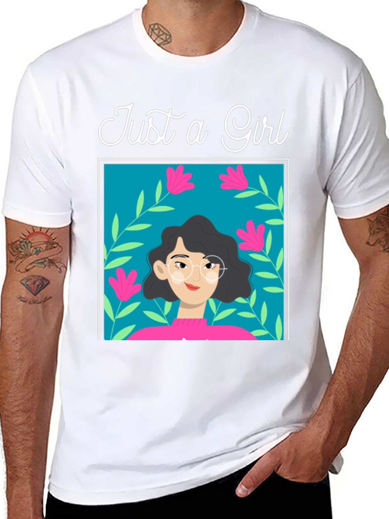 Just a Girl Graphic Tee - Stylish Cotton T-Shirt