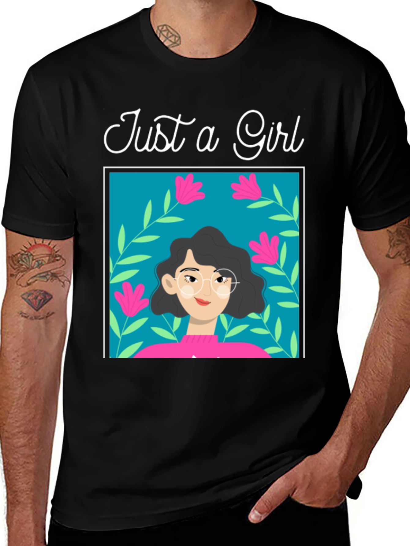 Just a Girl Graphic Tee - Stylish Cotton T-Shirt