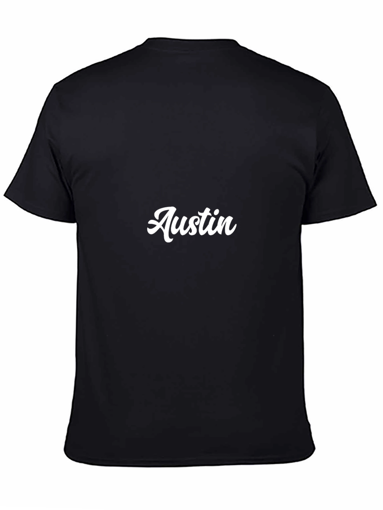 Austin Graphic Tee - Black Cotton Blend Shirt