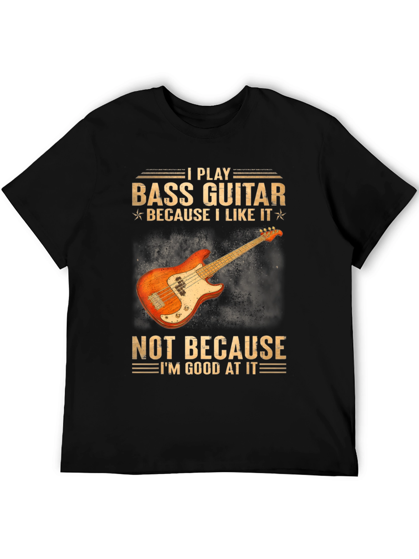 Bass Guitar Player T-Shirt - Because I Like It