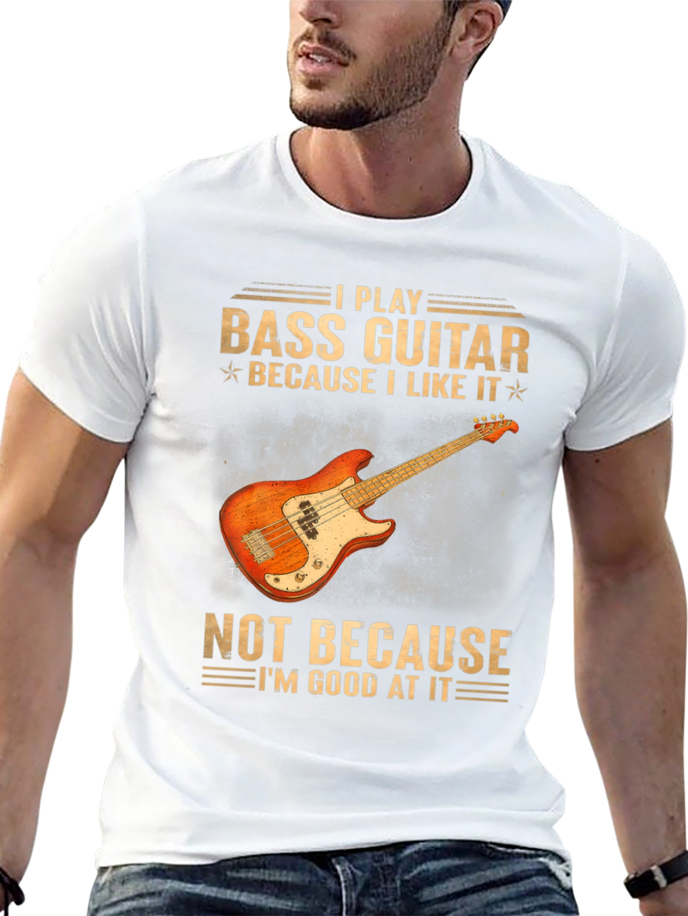 Bass Guitar Player T-Shirt - Because I Like It