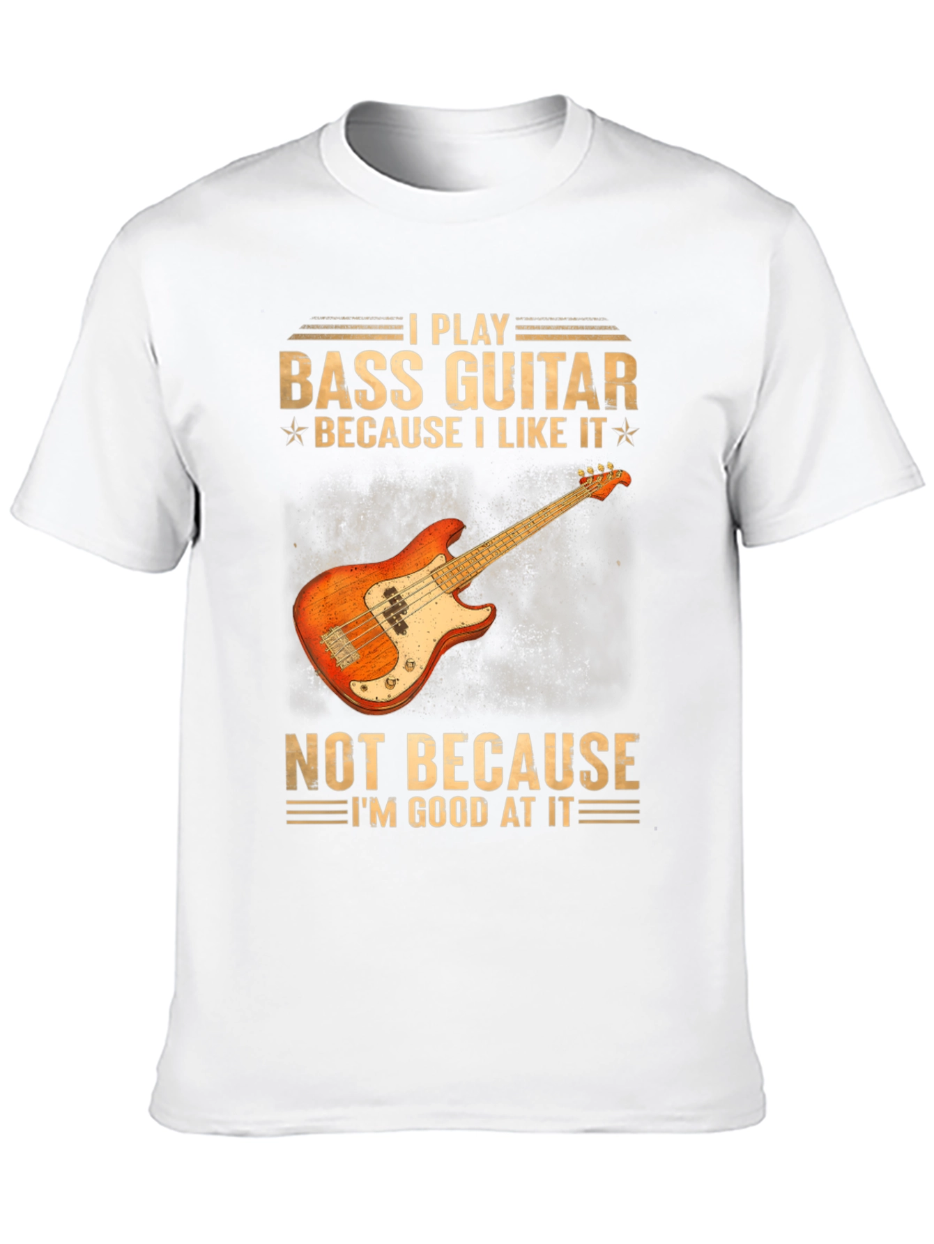 Bass Guitar Player T-Shirt - Because I Like It
