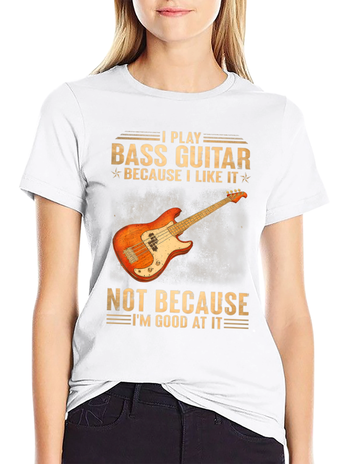 Bass Guitar Player T-Shirt - Because I Like It