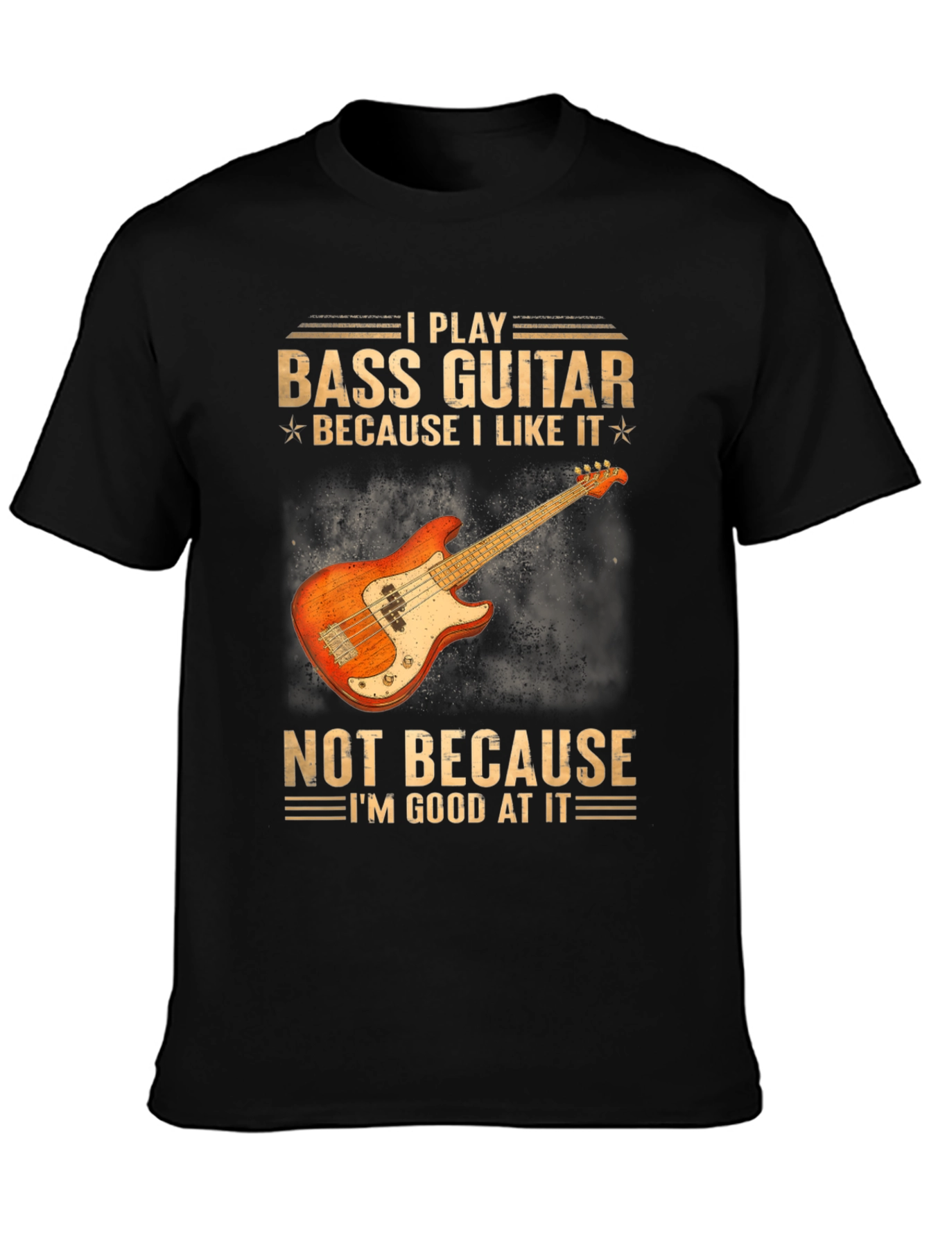 Bass Guitar Player T-Shirt - Because I Like It