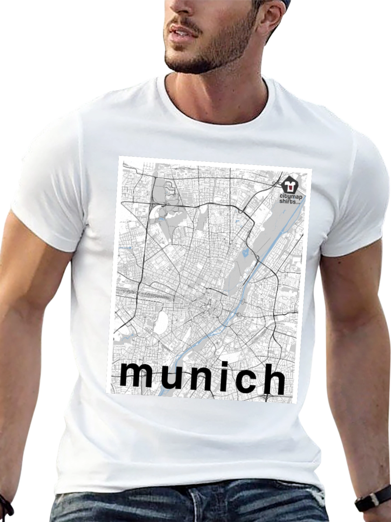 Munich City Map T-Shirt - Urban Style