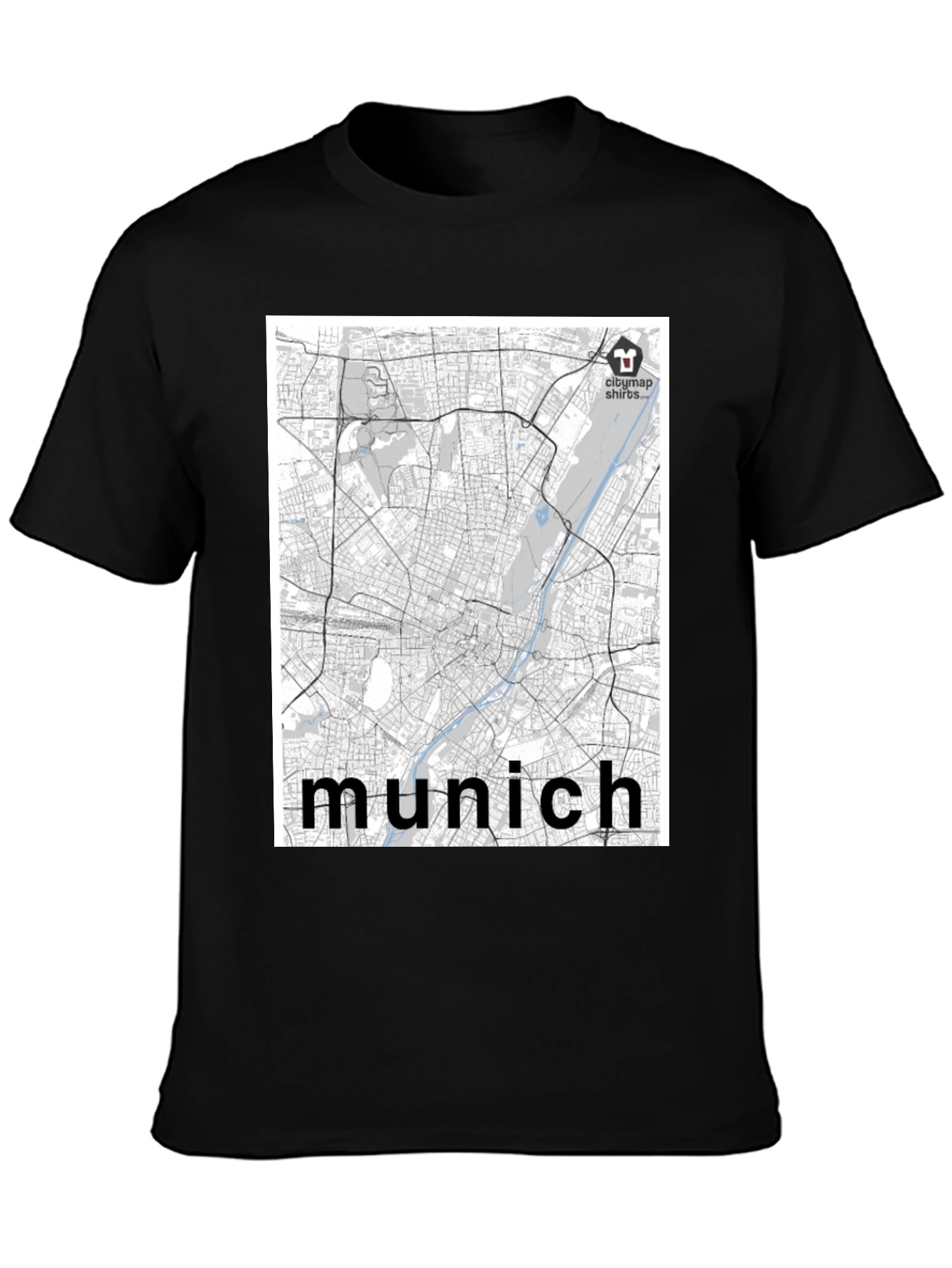 Munich City Map T-Shirt - Urban Style