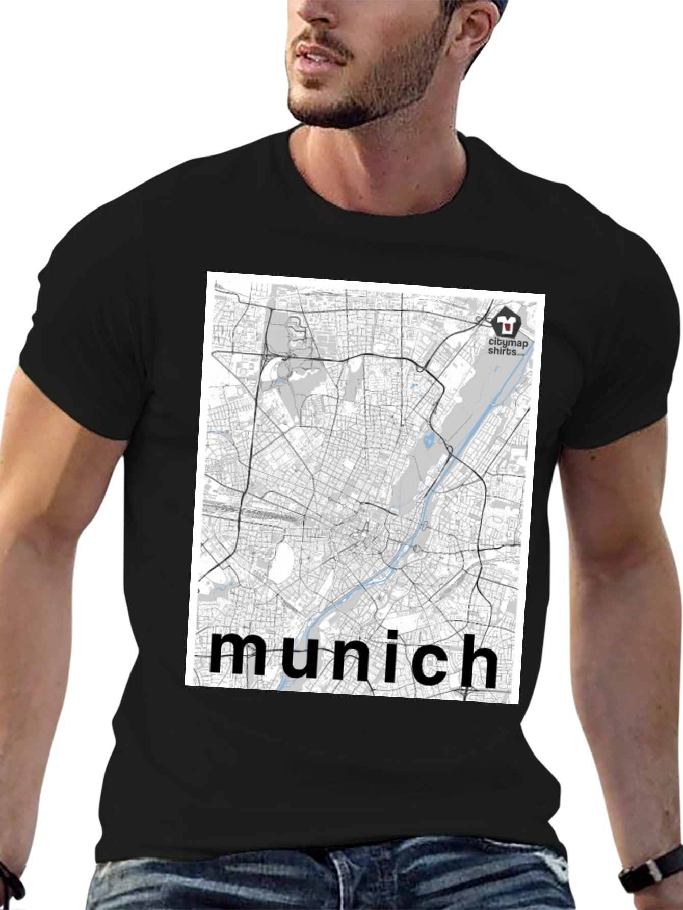 Munich City Map T-Shirt - Urban Style