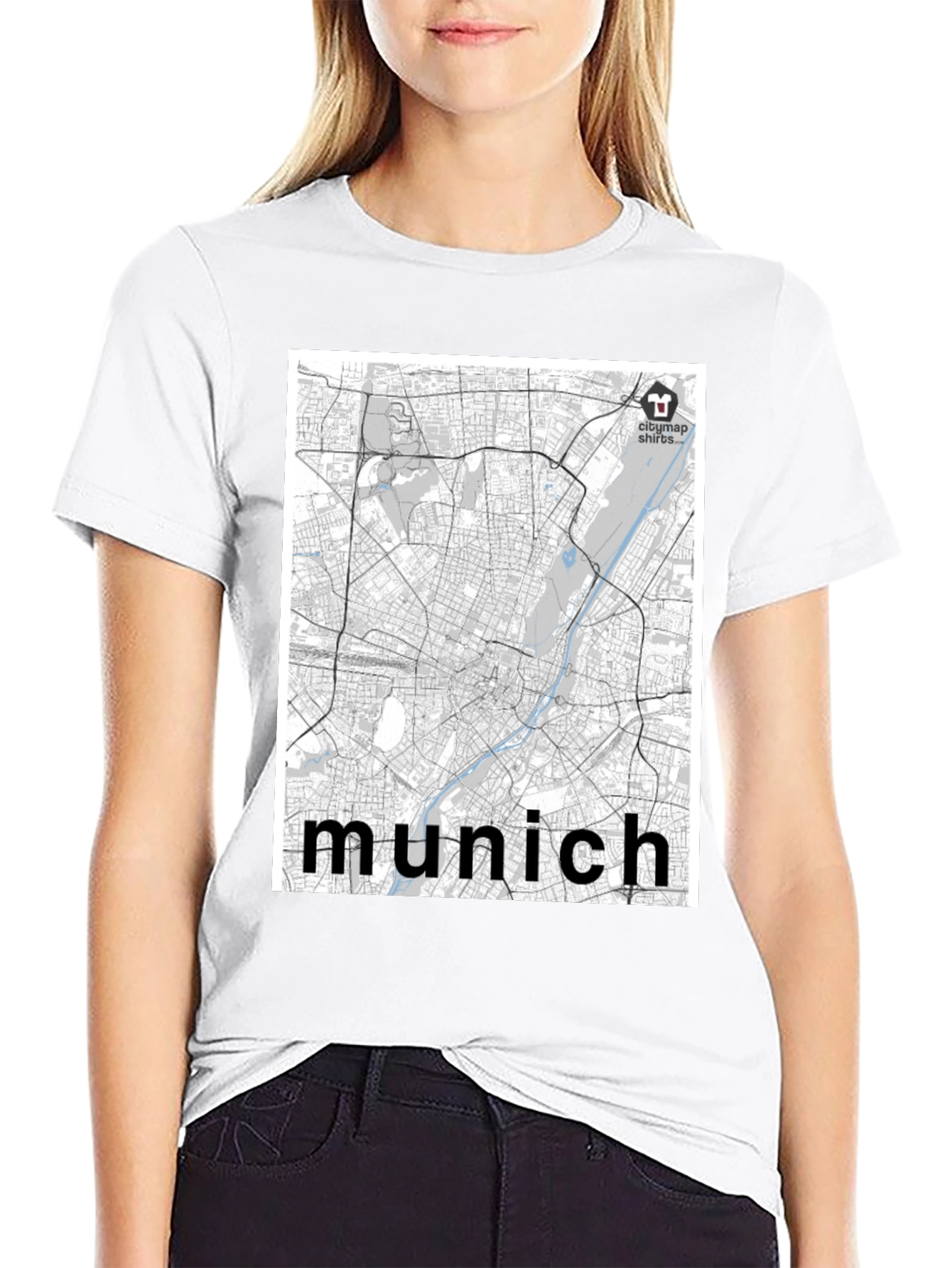 Munich City Map T-Shirt - Urban Style