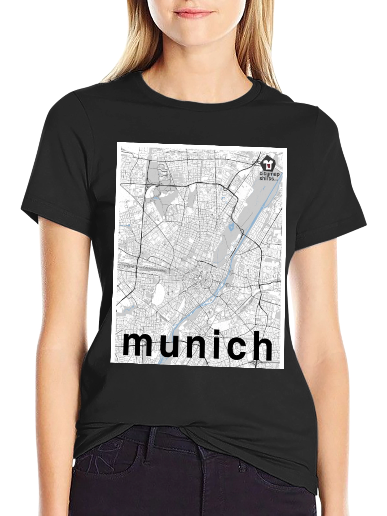 Munich City Map T-Shirt - Urban Style