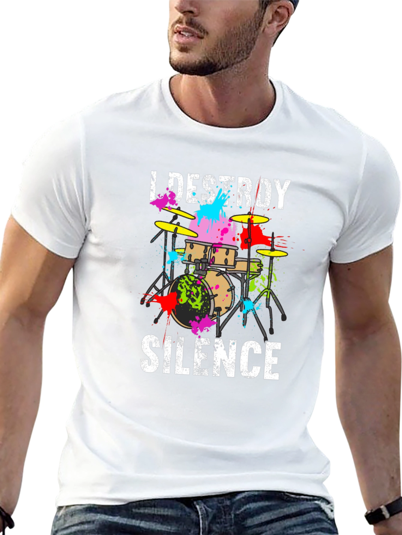 I Destroy Silence Drummer T-Shirt