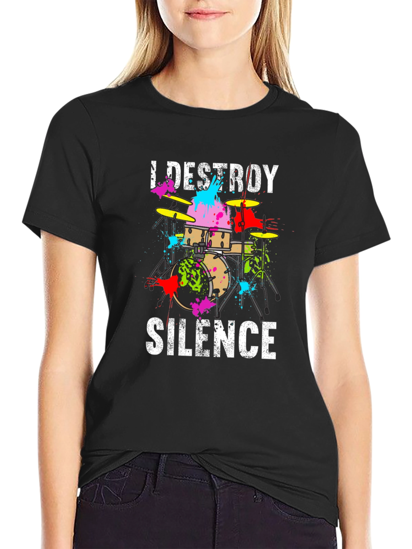 I Destroy Silence Drummer T-Shirt