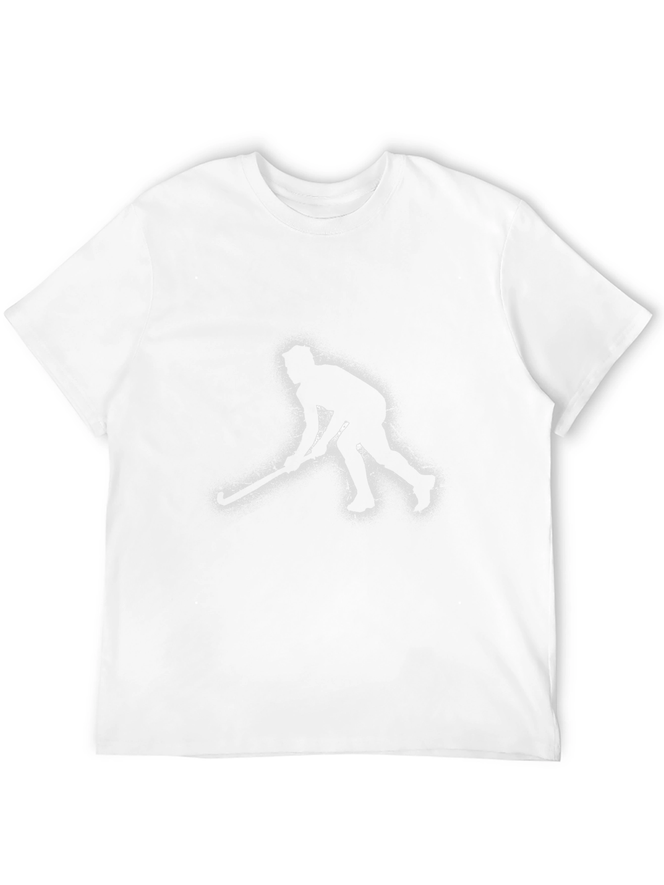 Hockey Player Silhouette Black T-Shirt