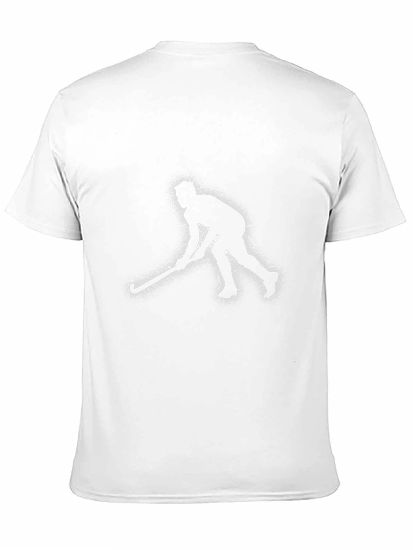 Hockey Player Silhouette Black T-Shirt