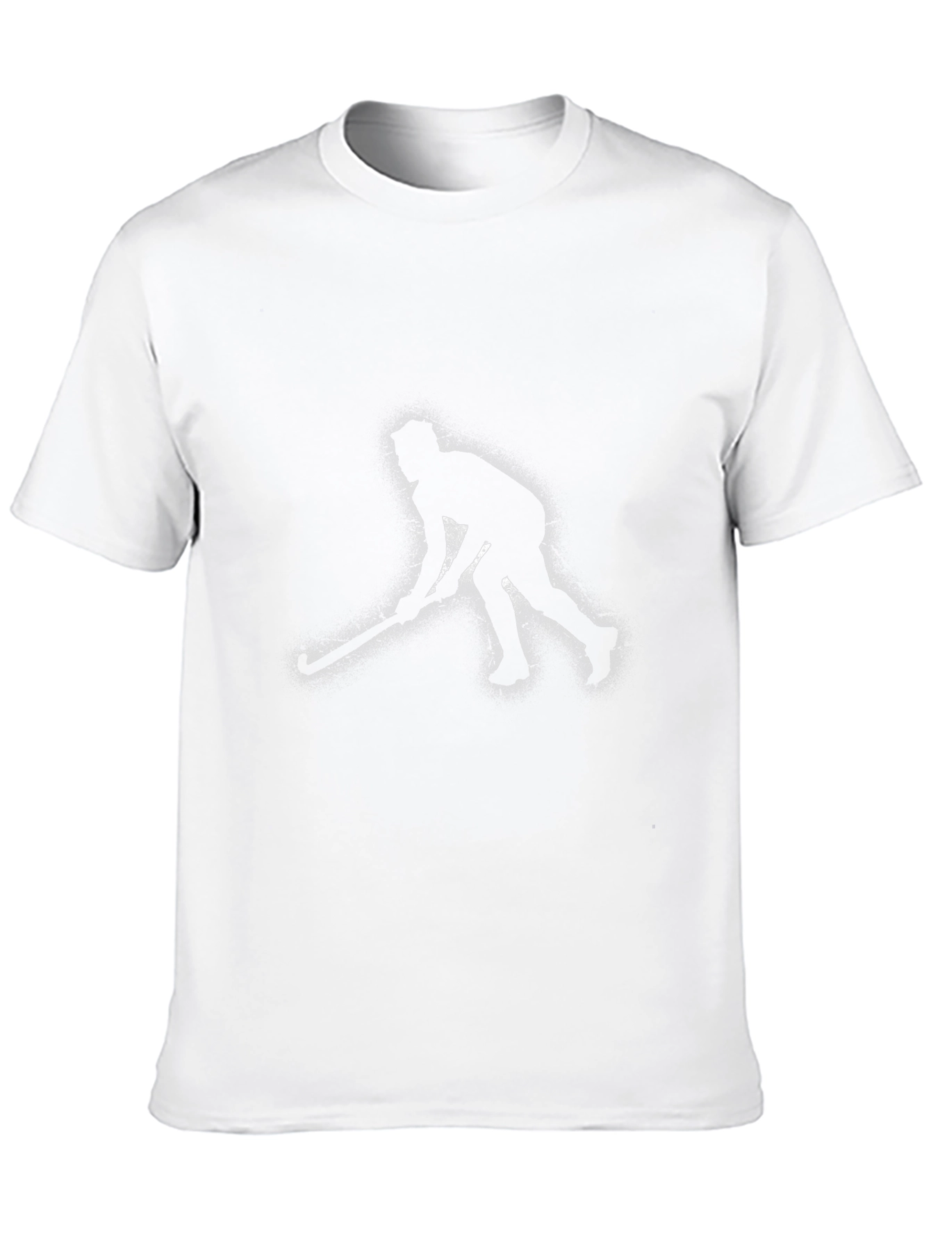 Hockey Player Silhouette Black T-Shirt