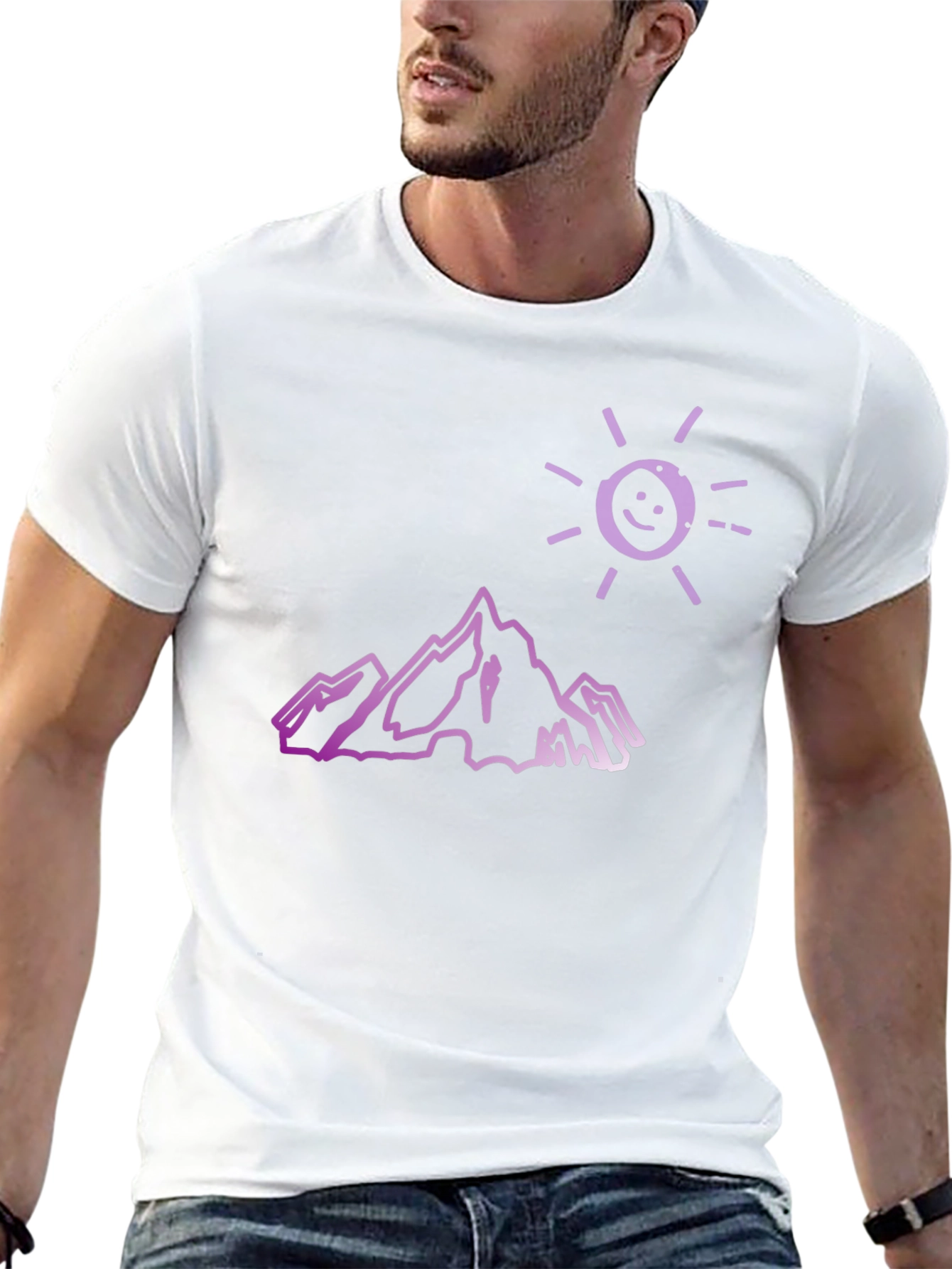 Mountain Sun Graphic Tee - Black