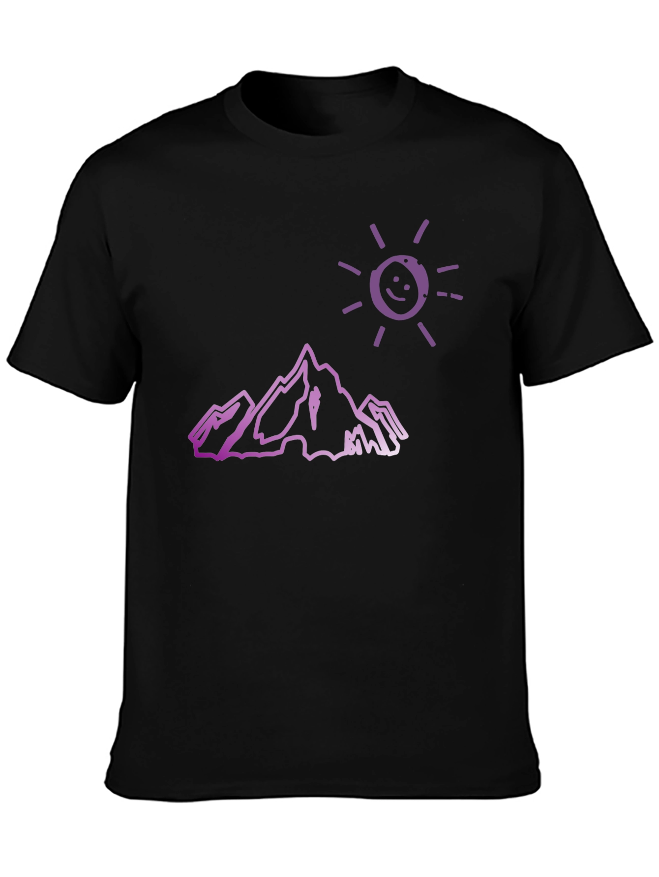 Mountain Sun Graphic Tee - Black