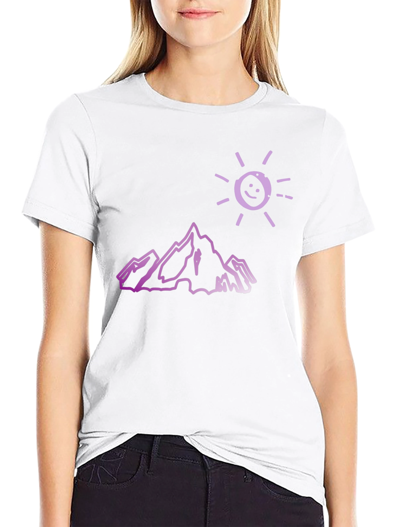 Mountain Sun Graphic Tee - Black