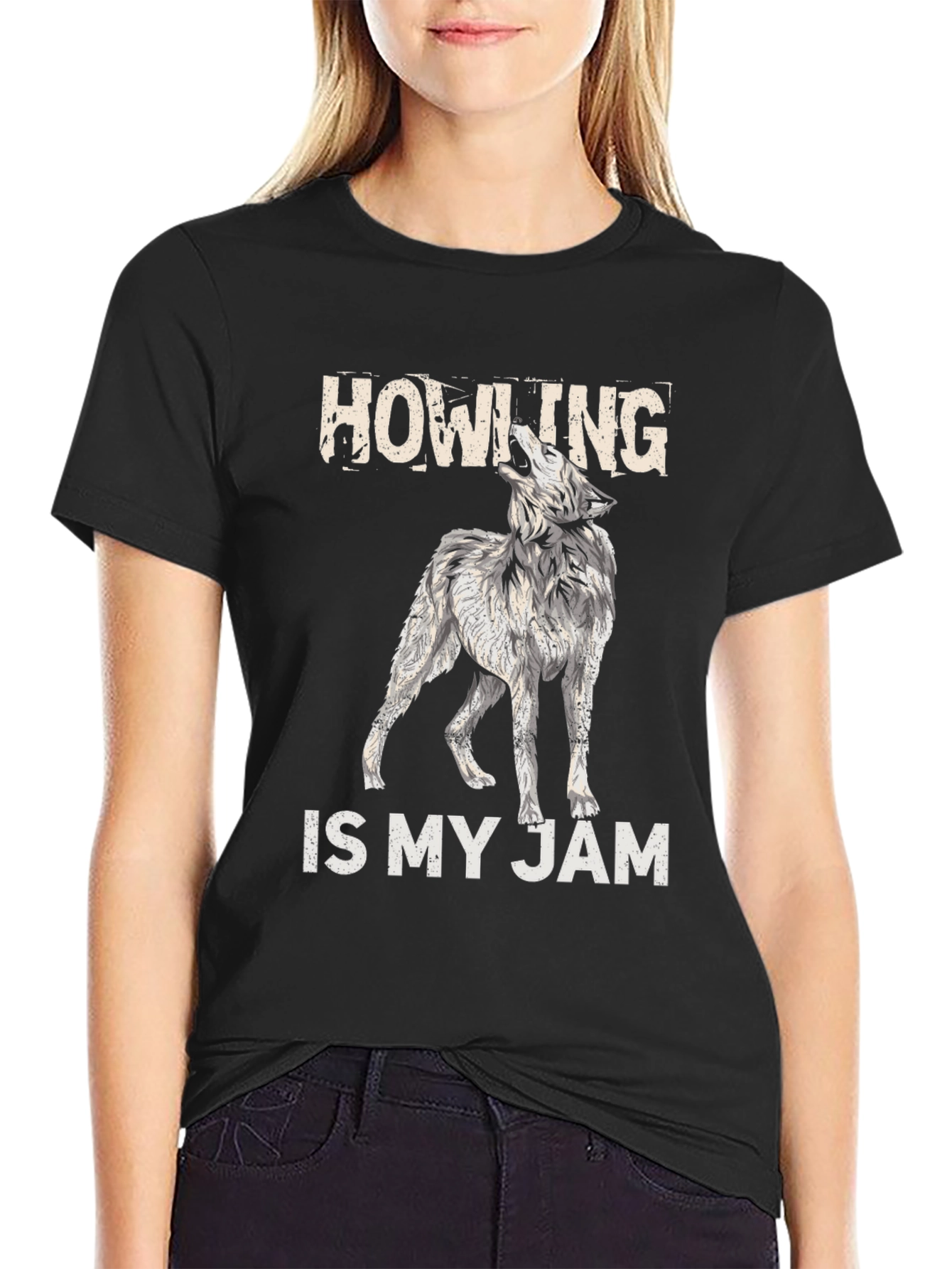 Howling is My Jam Wolf Graphic T-Shirt