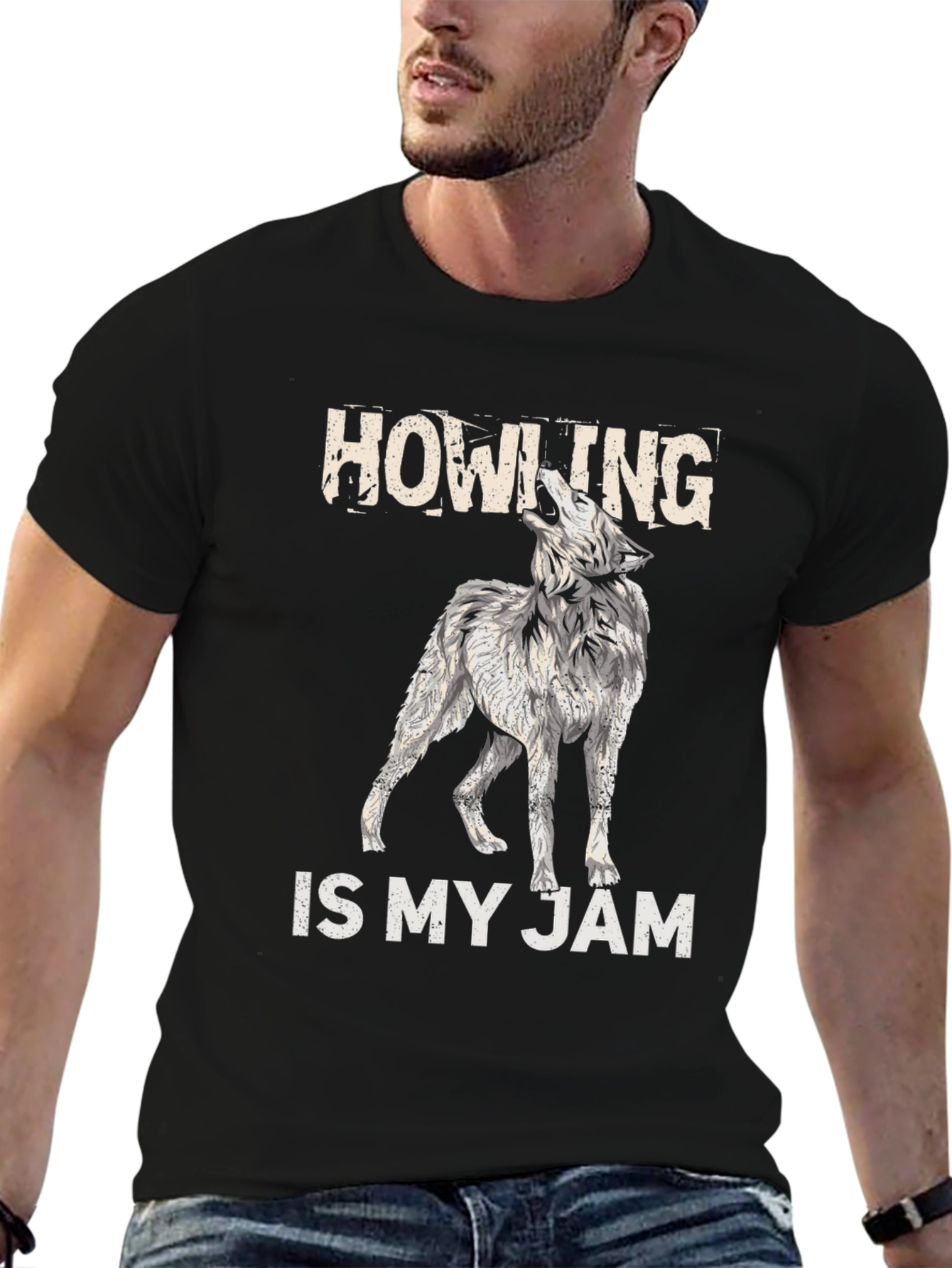 Howling is My Jam Wolf Graphic T-Shirt