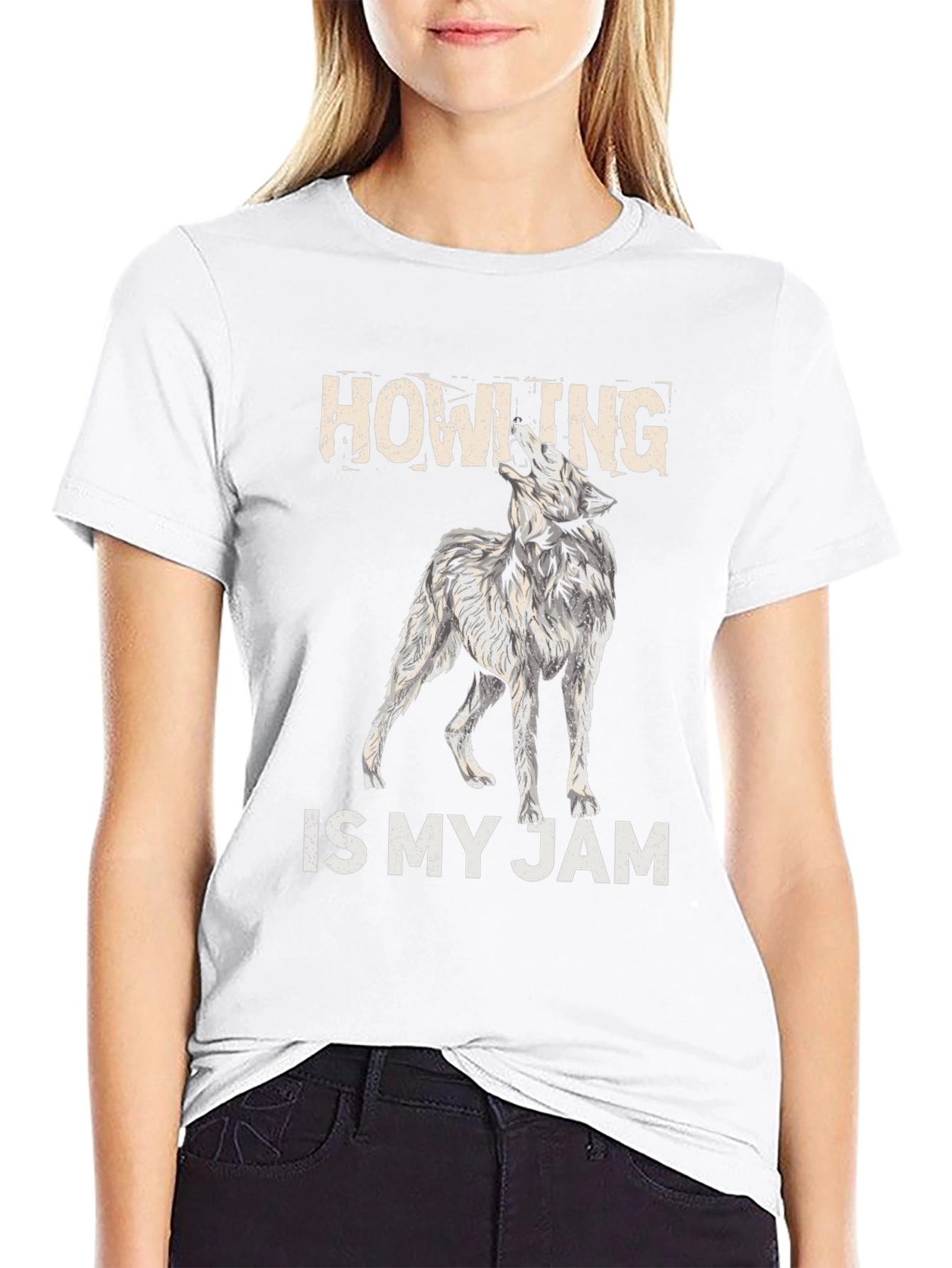 Howling is My Jam Wolf Graphic T-Shirt