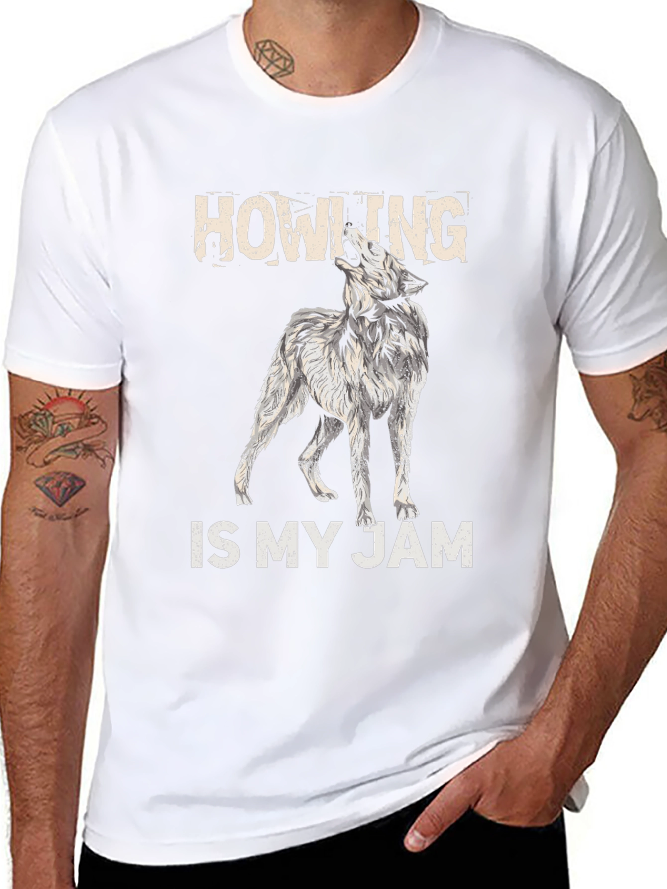 Howling is My Jam Wolf Graphic T-Shirt