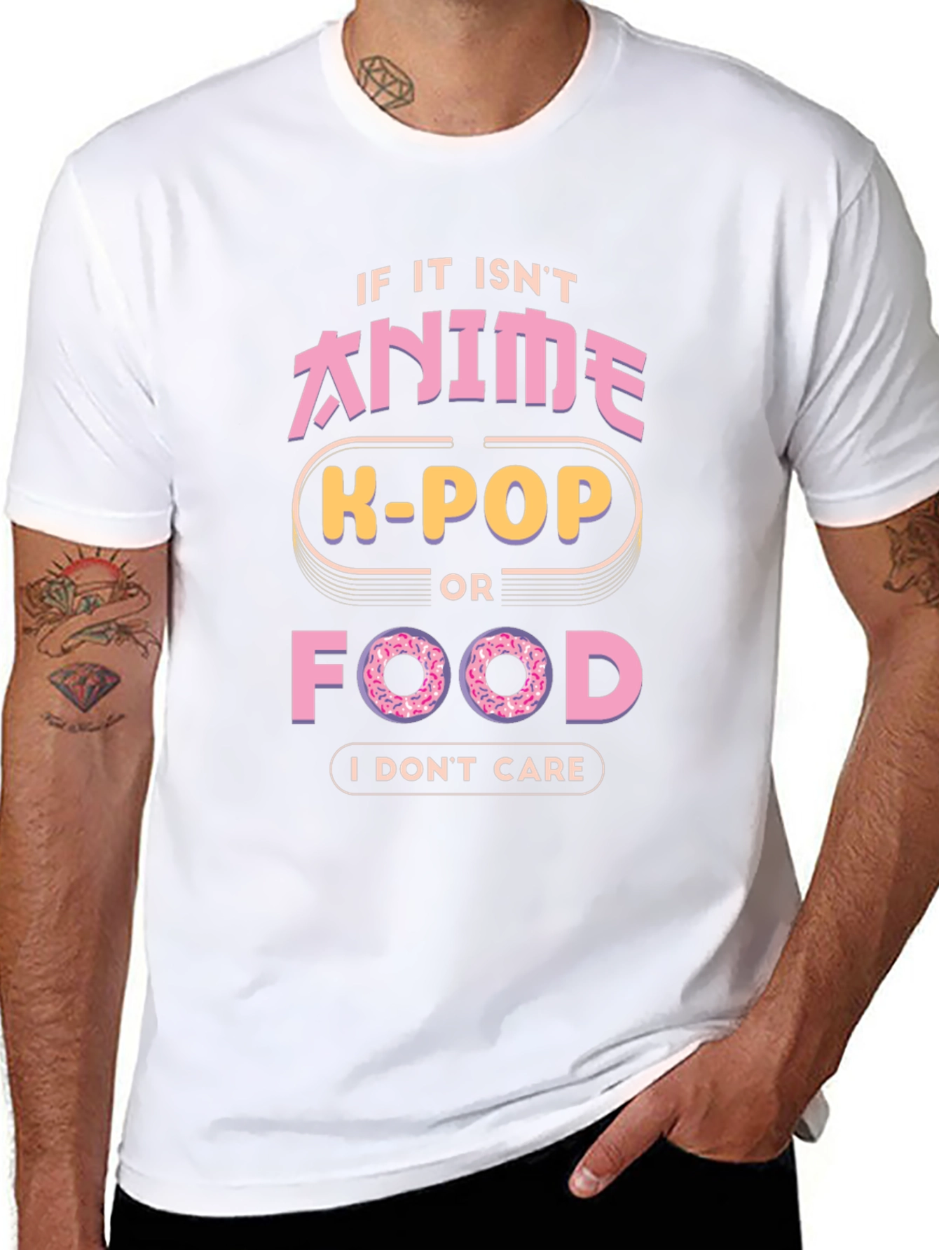 Anime K-Pop Food Graphic T-Shirt
