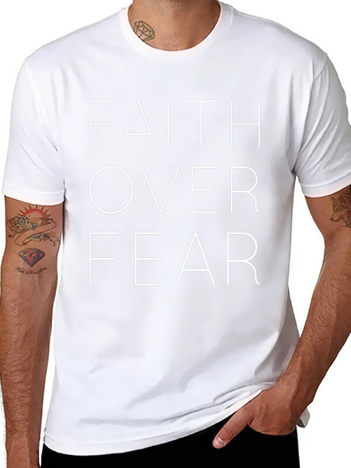 Faith Over Fear Graphic Tee - Black