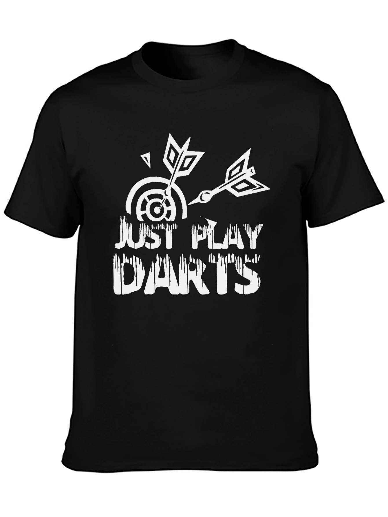 Just Play Darts Black Graphic Tee