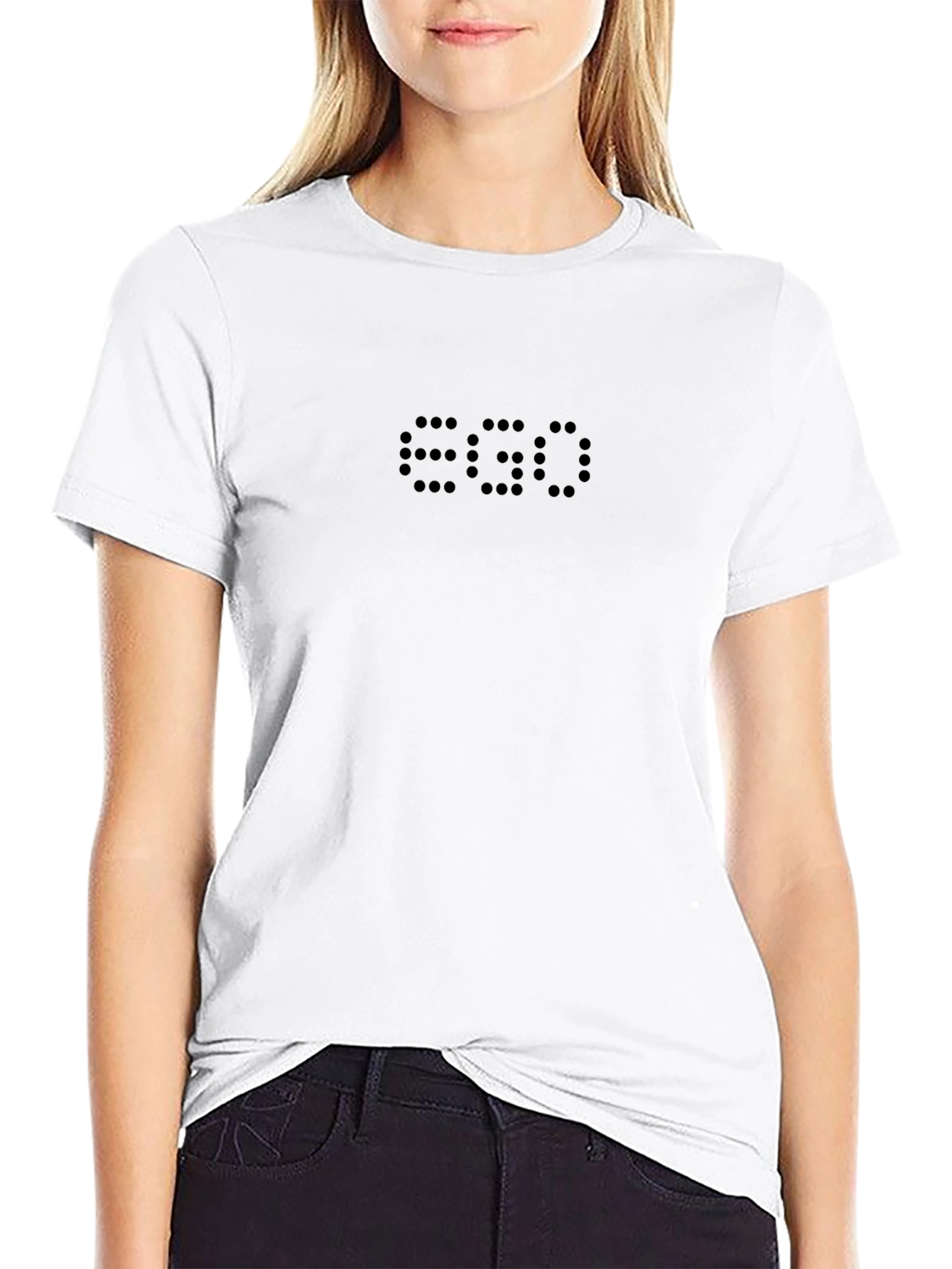 EGO Dotted Print Black T-Shirt