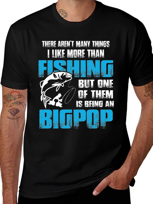 Fishing Big Pop T-Shirt - Fisherman Grandpa Tee