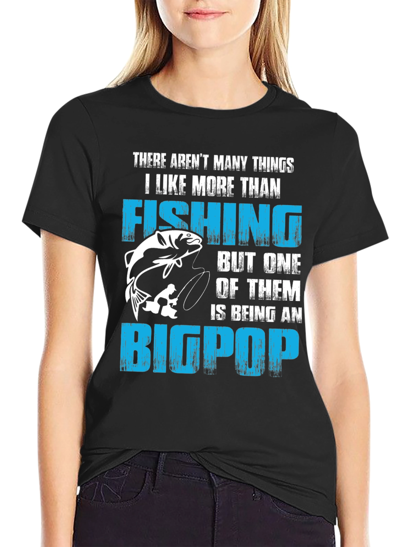Fishing Big Pop T-Shirt - Fisherman Grandpa Tee