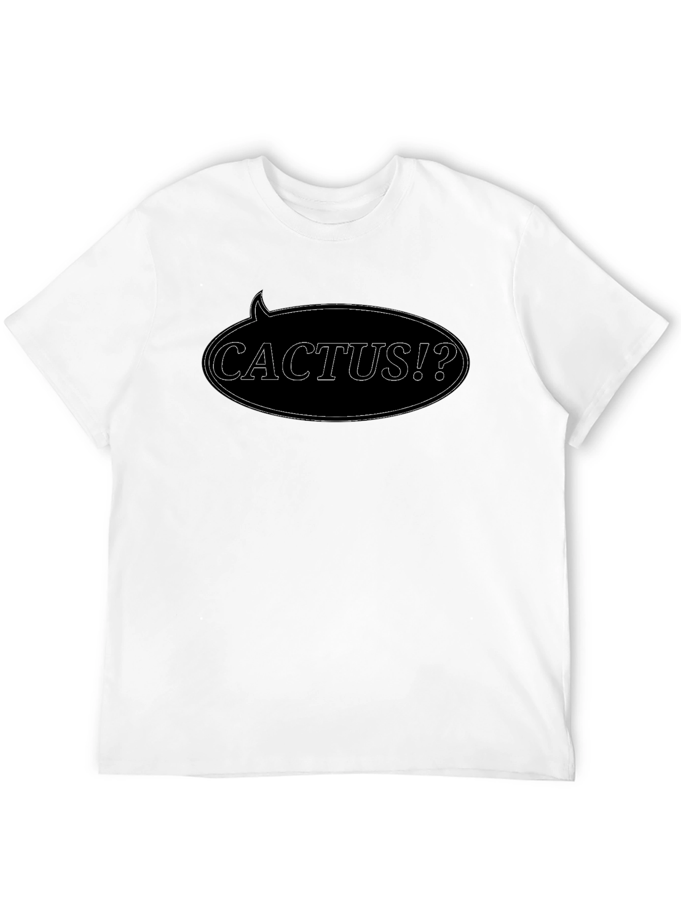 Cactus Speech Bubble Black T-Shirt
