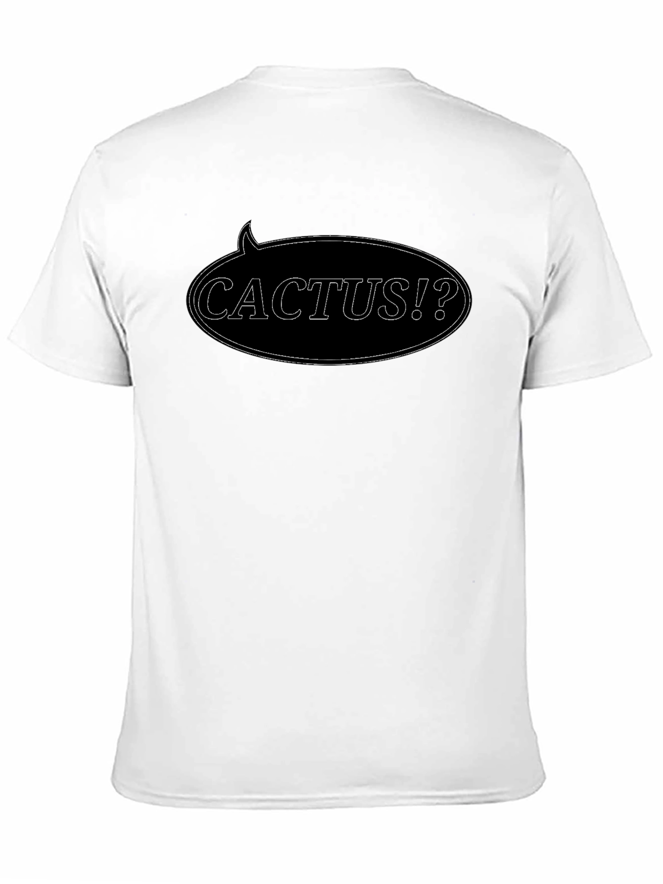 Cactus Speech Bubble Black T-Shirt