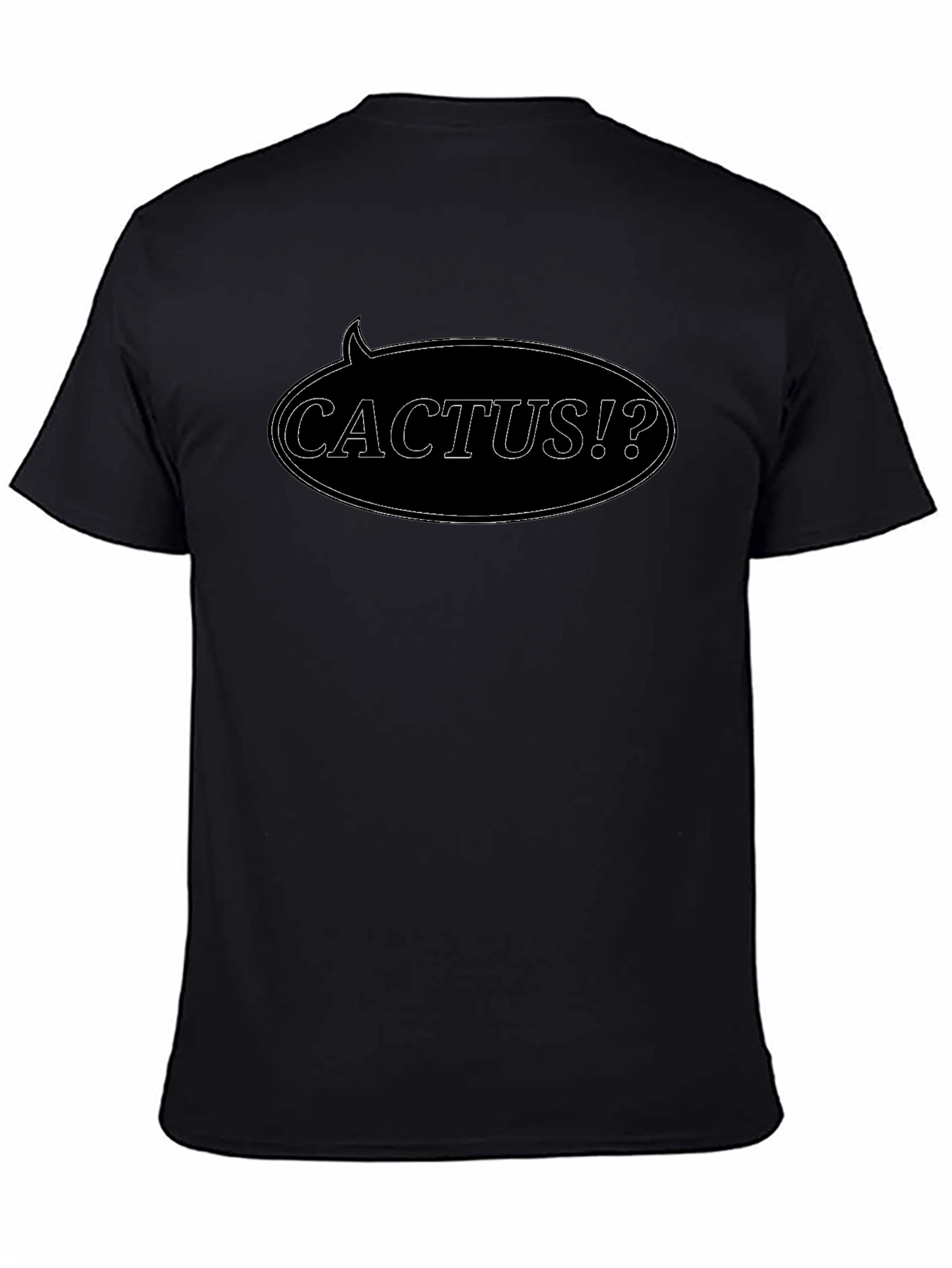 Cactus Speech Bubble Black T-Shirt