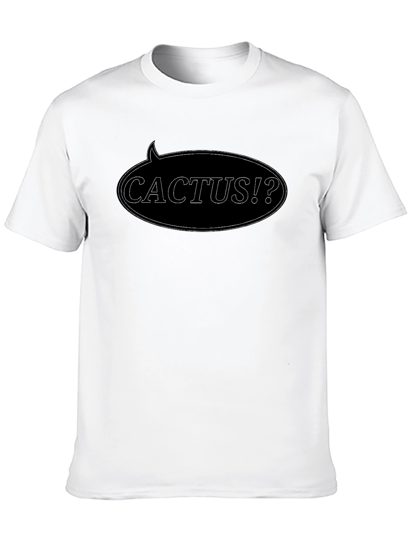 Cactus Speech Bubble Black T-Shirt