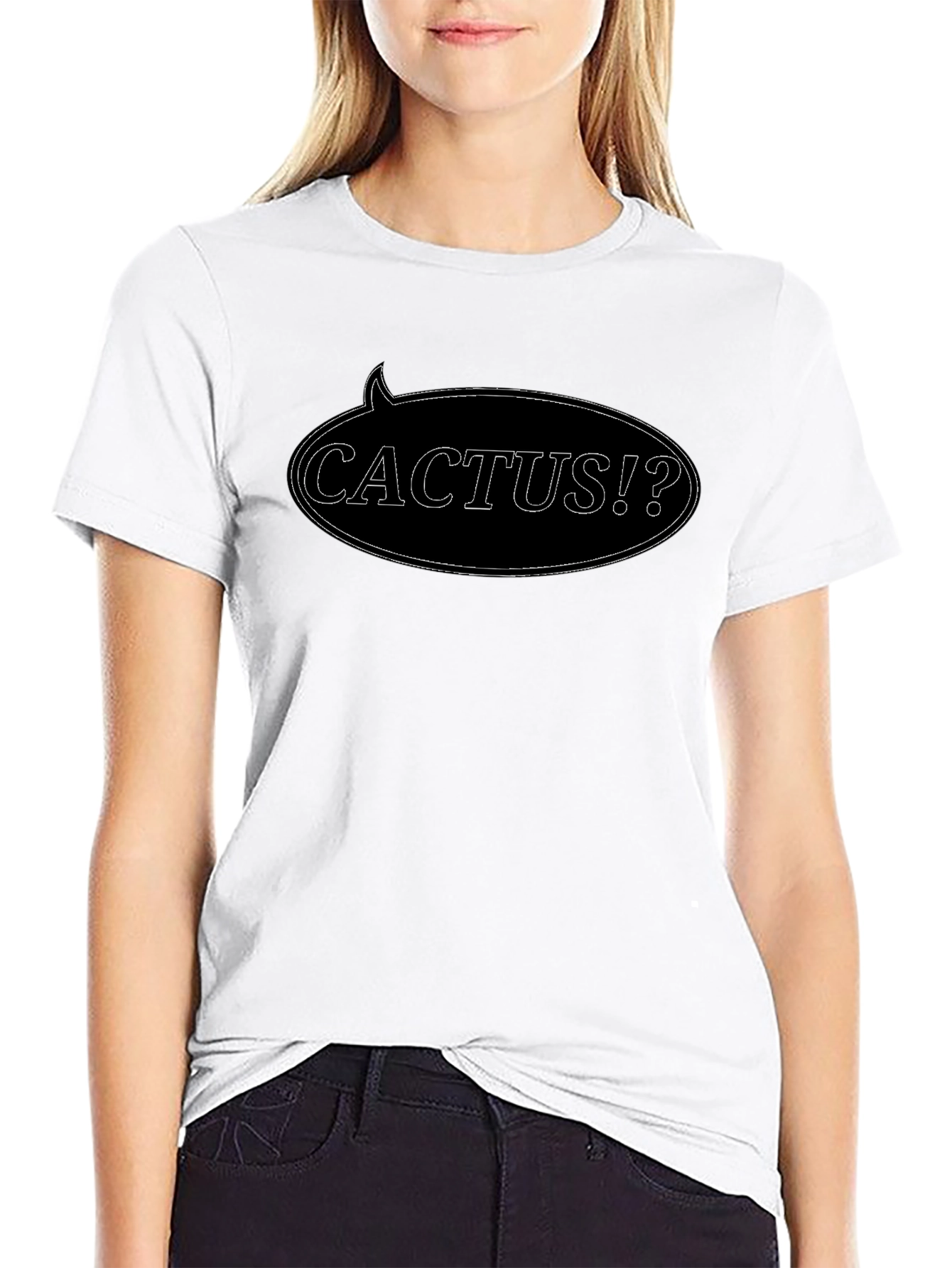 Cactus Speech Bubble Black T-Shirt