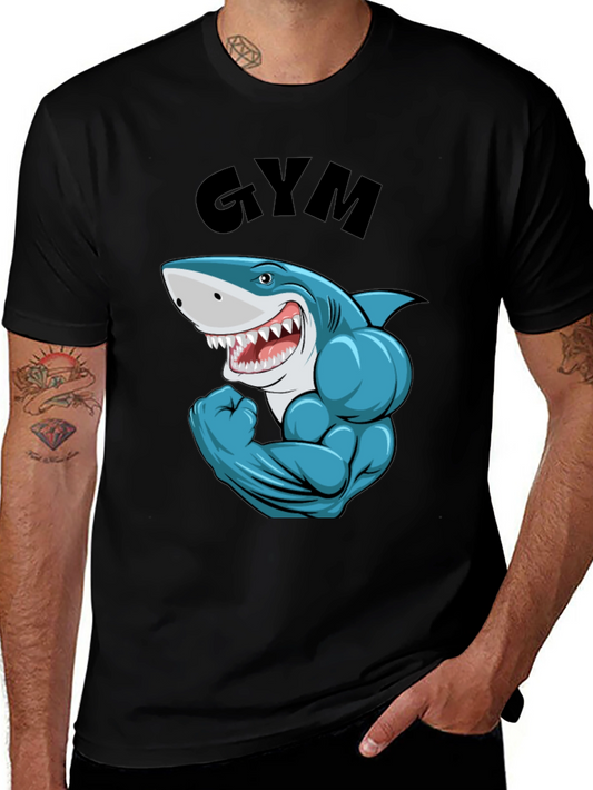 Gym Shark Black T-Shirt for Fitness Enthusiasts