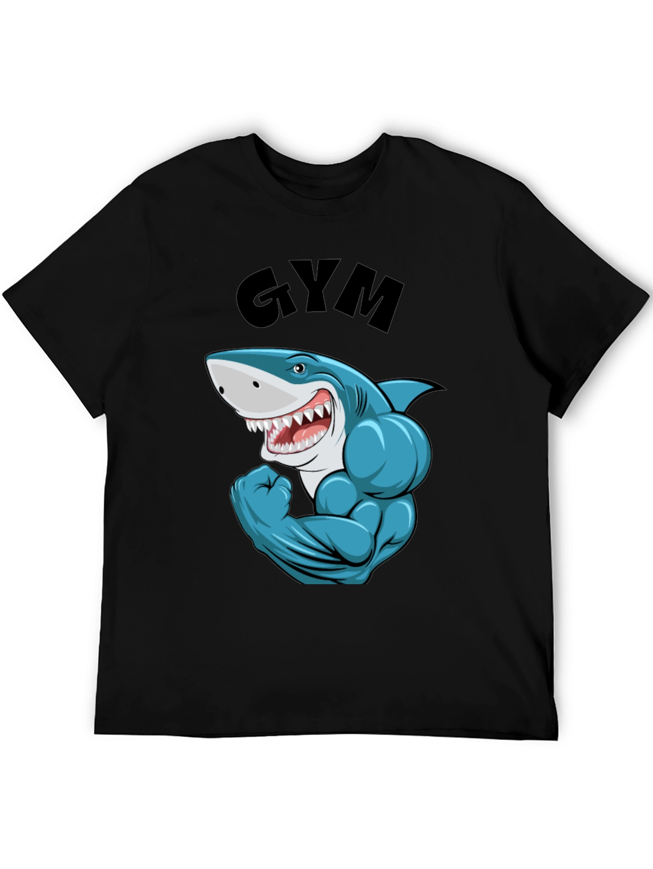 Gym Shark Black T-Shirt for Fitness Enthusiasts