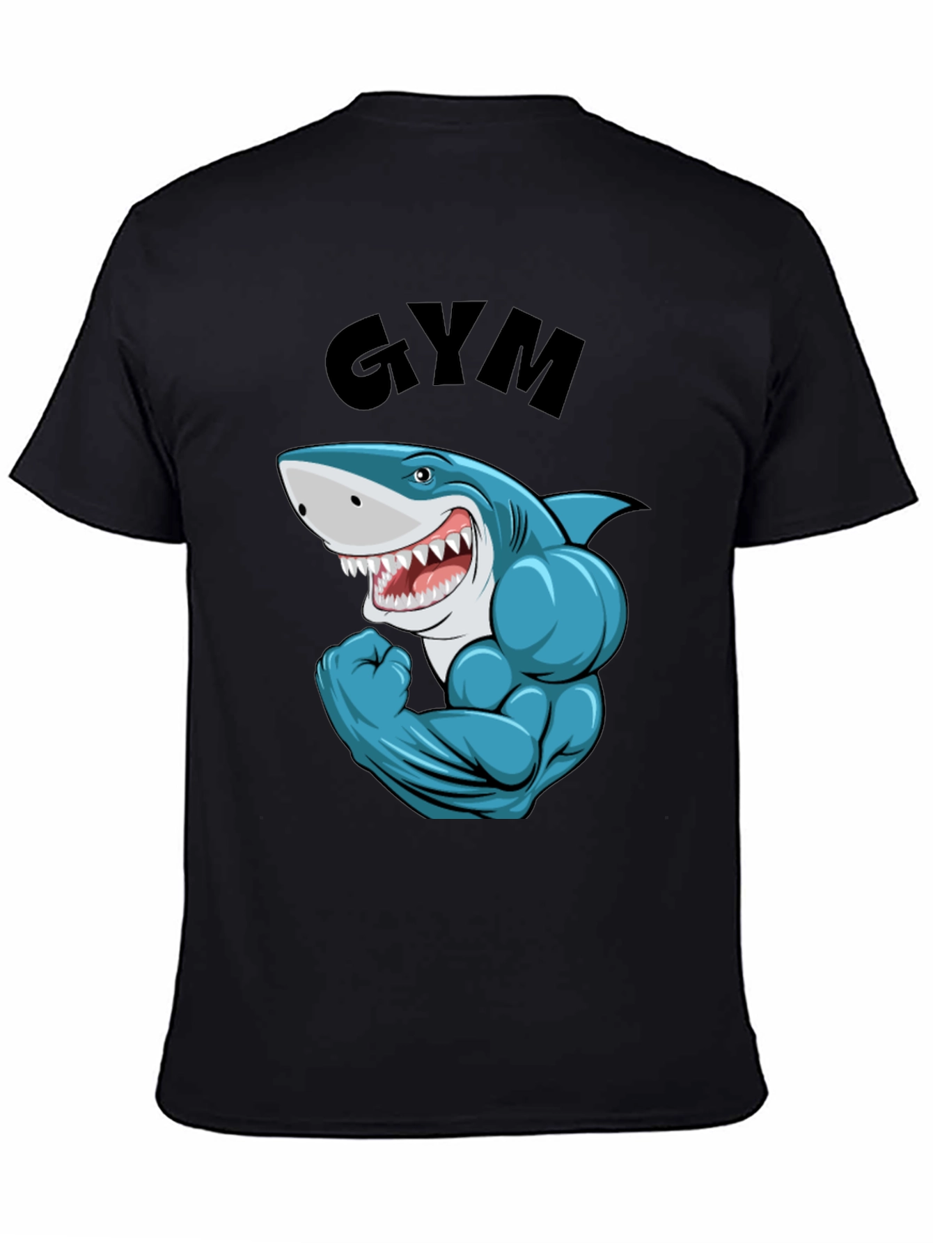 Gym Shark Black T-Shirt for Fitness Enthusiasts