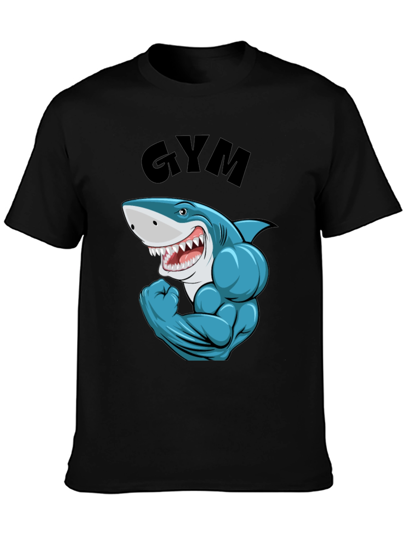 Gym Shark Black T-Shirt for Fitness Enthusiasts